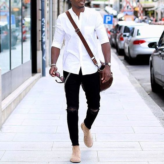 Camisa social branca com calça deals preta